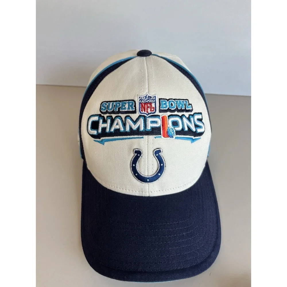 Indianapolis Colts 2007 NFL SUPER BOWL XLI Champions Locker Room Hat Strapback - Picture 2 of 10